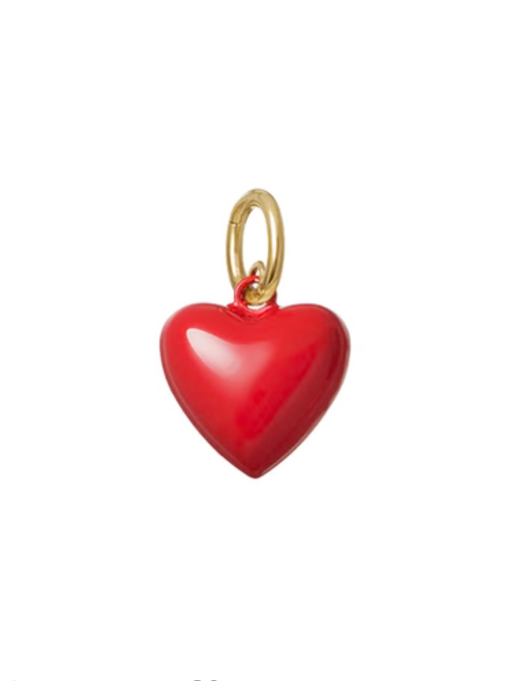 NWOT Roxanne Assoulin The Mini Puffy Heart Charm In Red